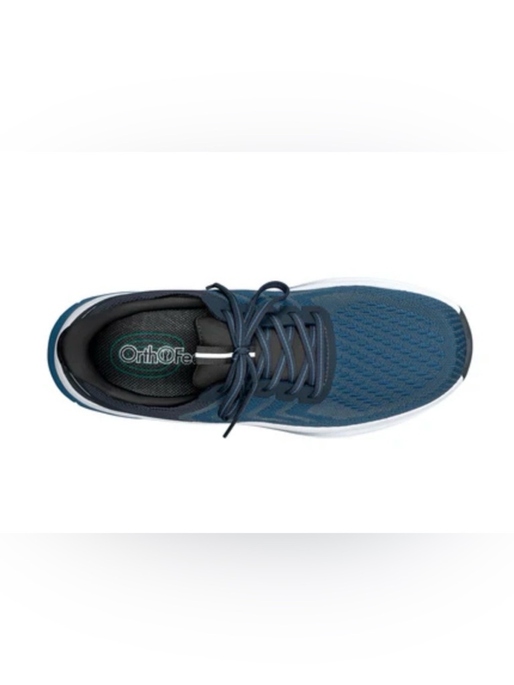 Men's Blue Knit Running Sneakers - Picture 2 of 16